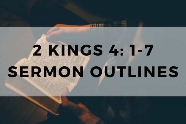 Sample Outlines for a Sermon on 2 Kings 4: 1-7